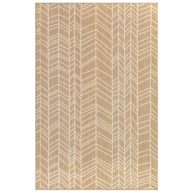 Liora Manne Carmel Chevron Indoor/Outdoor Rug, SAND, hi-res image number null