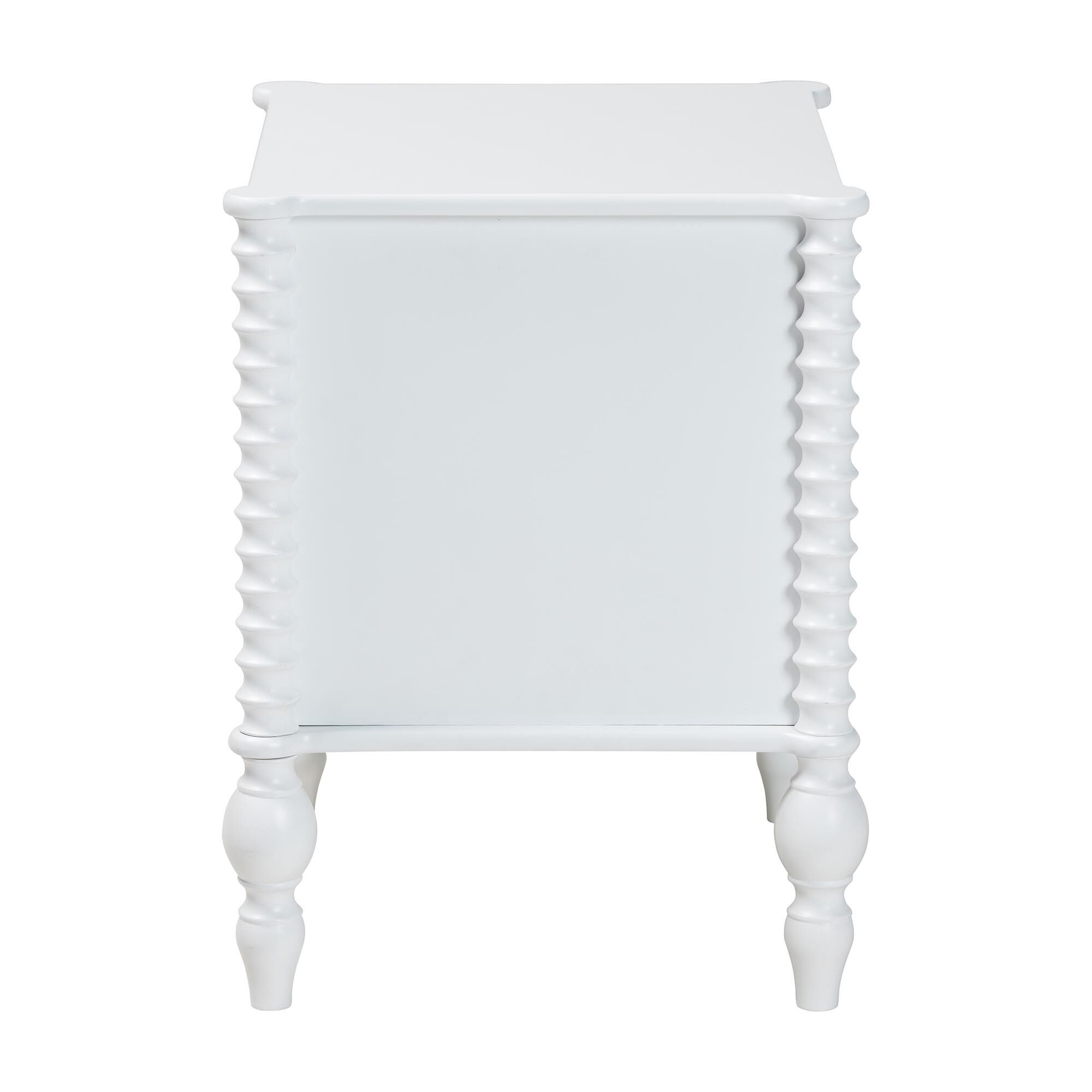 Callison Spindle Nightstand - 2-Drawer, WHITE, alternate image number 4