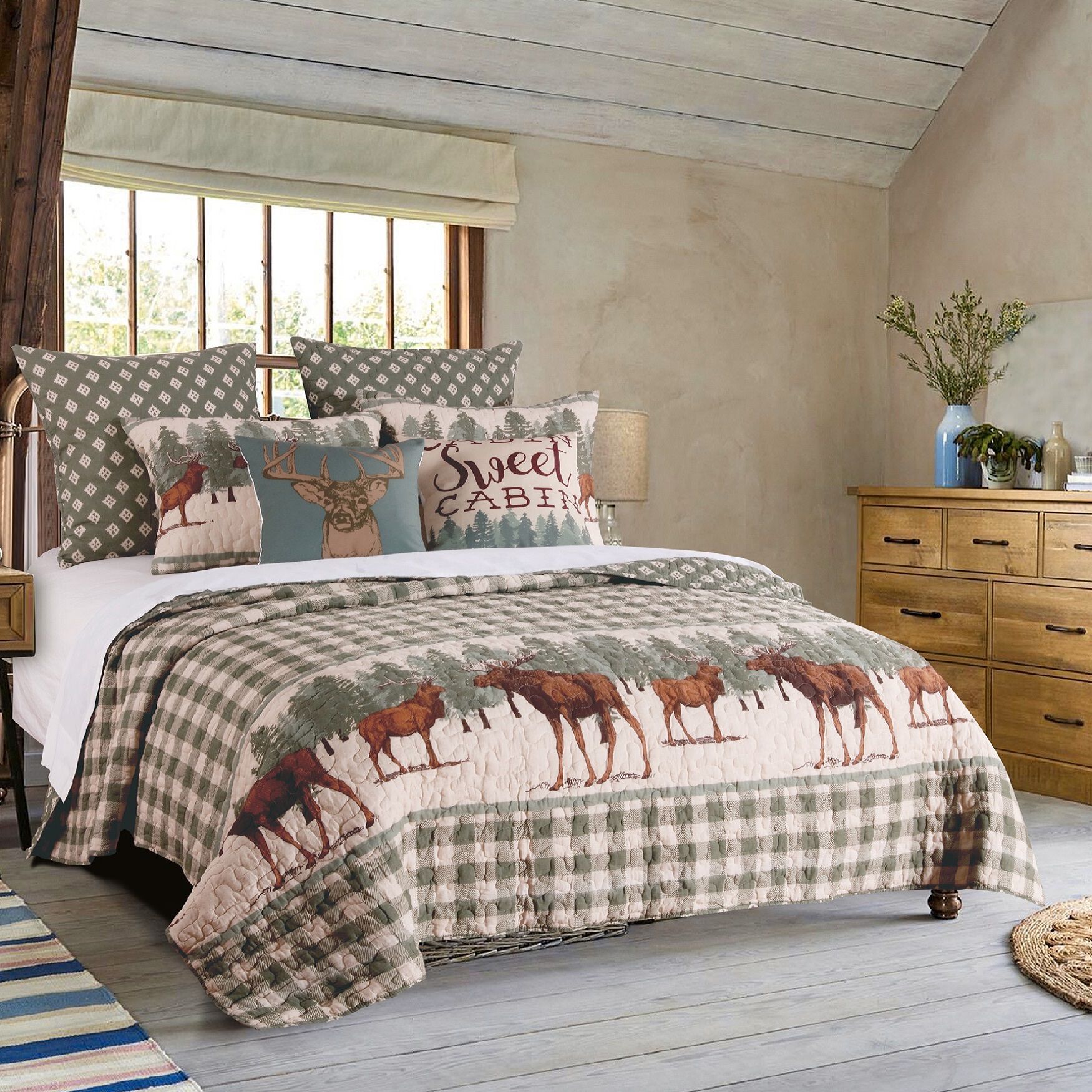 Moose Creek Quilt And Pillow Sham Set, , alternate image number 3