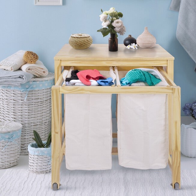 Eco Home Laundry Prep Hamper - Natural, , alternate image number 7