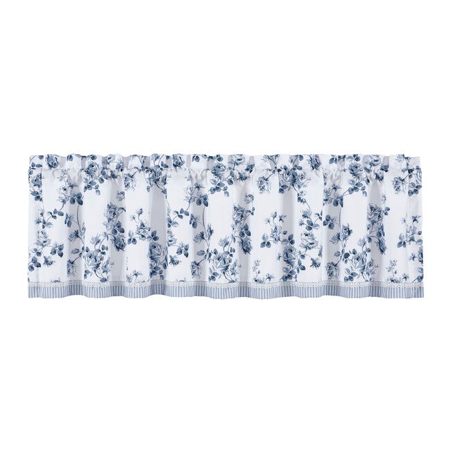 Rialto Window Straight Valance, FRENCH BLUE, alternate image number 1