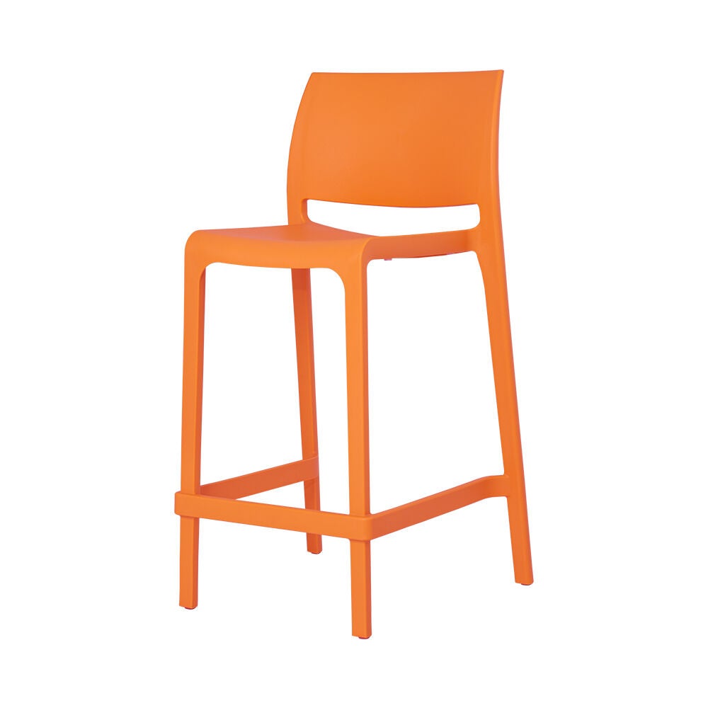 Orange stackable counter stool