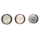 Set Of 3 Multi Colored Metal Wall Clock, MULTI, hi-res image number null