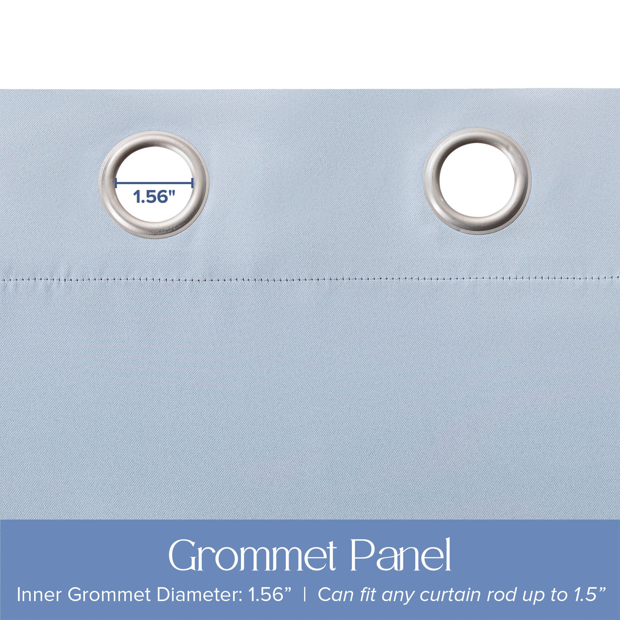 Ombre Room Darkening Grommet Pair, BLUE, alternate image number 3