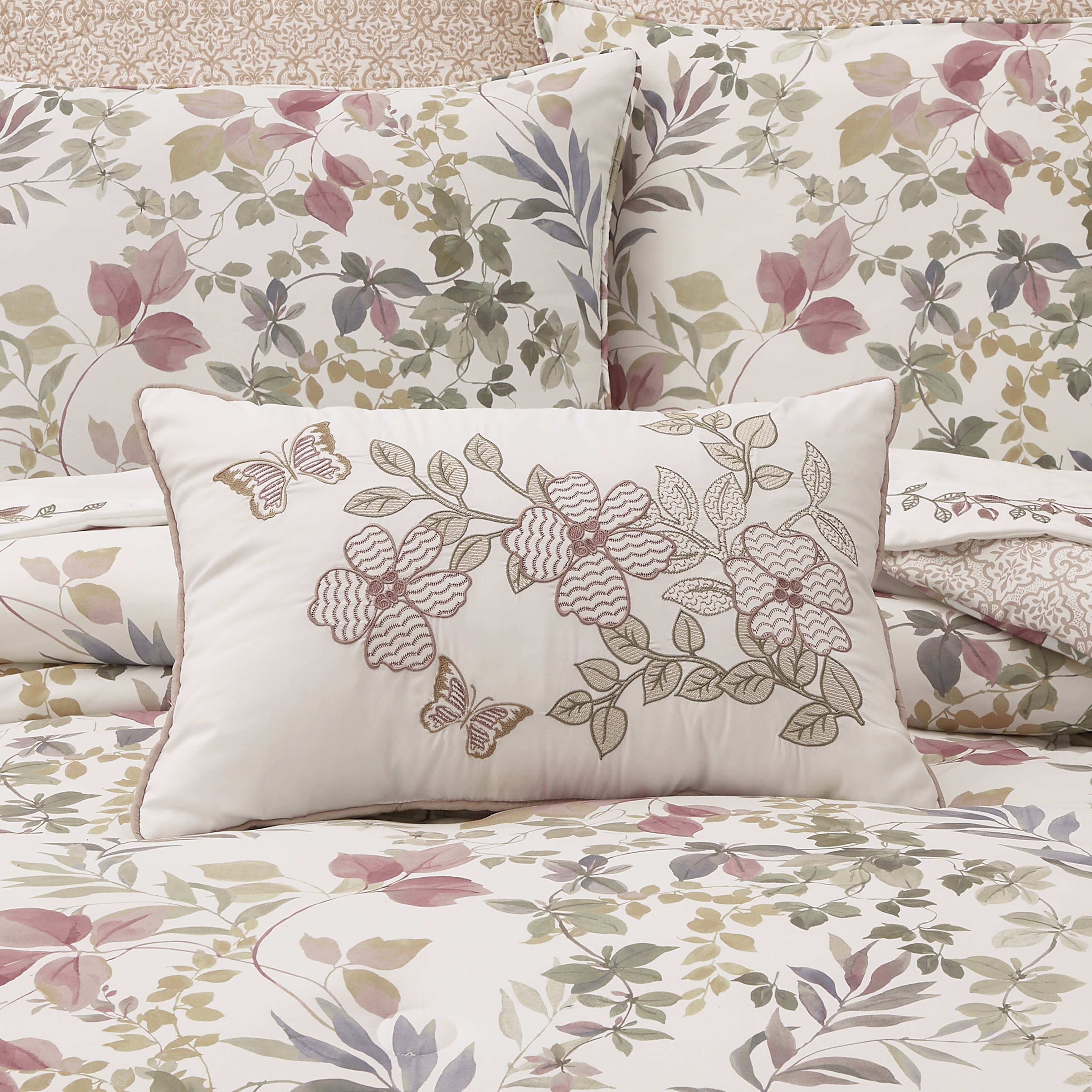 Rosewood Boudoir Decorative Throw Pillow, ROSE, alternate image number 1