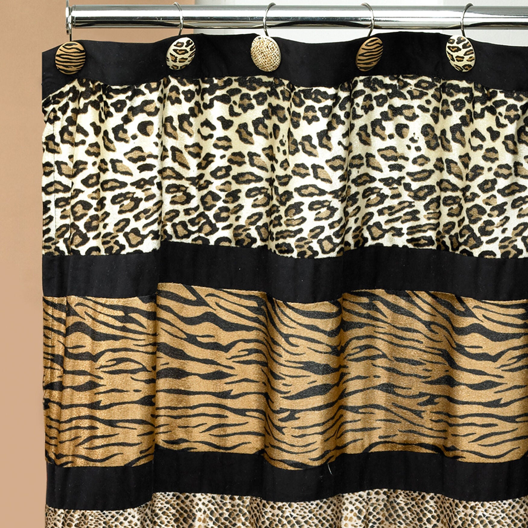Gazelle Shower Curtain, MULTI, hi-res image number 0