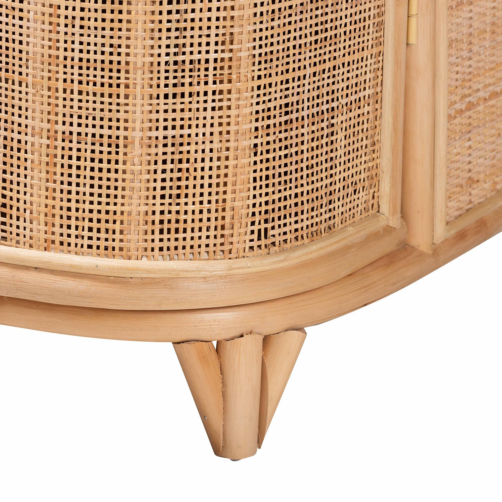 Yanka Bohemian Natural Rattan Storage Cabinet, NATURAL, alternate image number 7