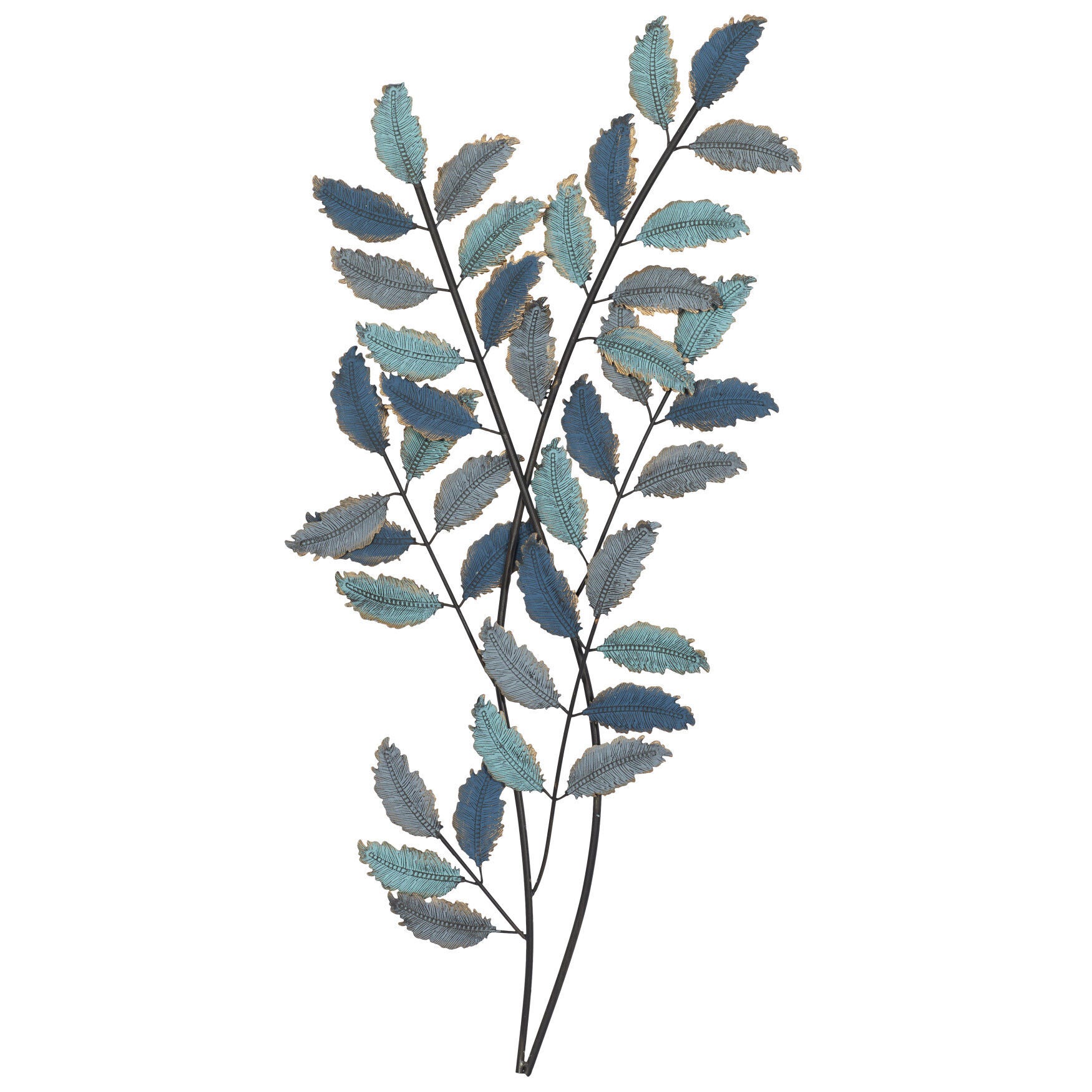 Blue Metal Traditional Floral Wall Decor, BLUE, hi-res image number 0