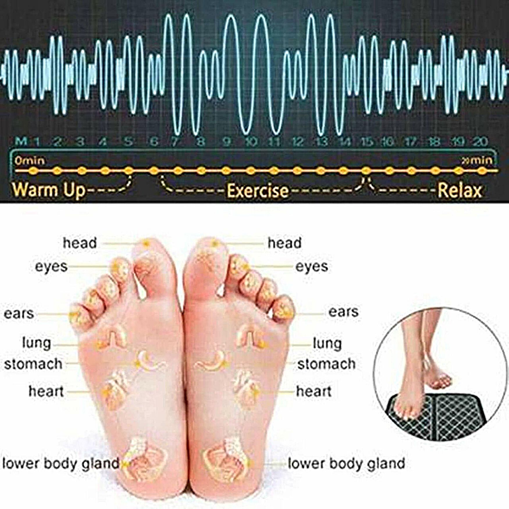 Ems Foot Massager, Folding Portable Electric Massage Mat Wellness, , alternate image number 5