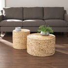 Satalia Round Water Hyacinth Storage Tables – 2pc Set, NATURAL, hi-res image number null