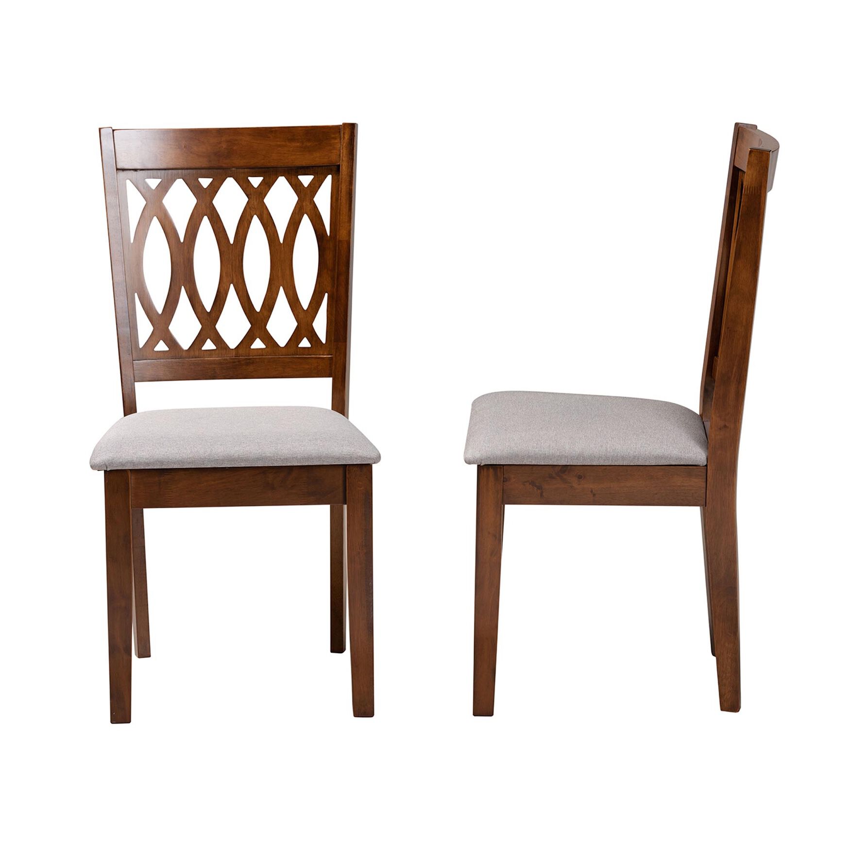 Florencia Modern Beige Fabric And Espresso Brown Finished Wood Dining Chair, , alternate image number 16