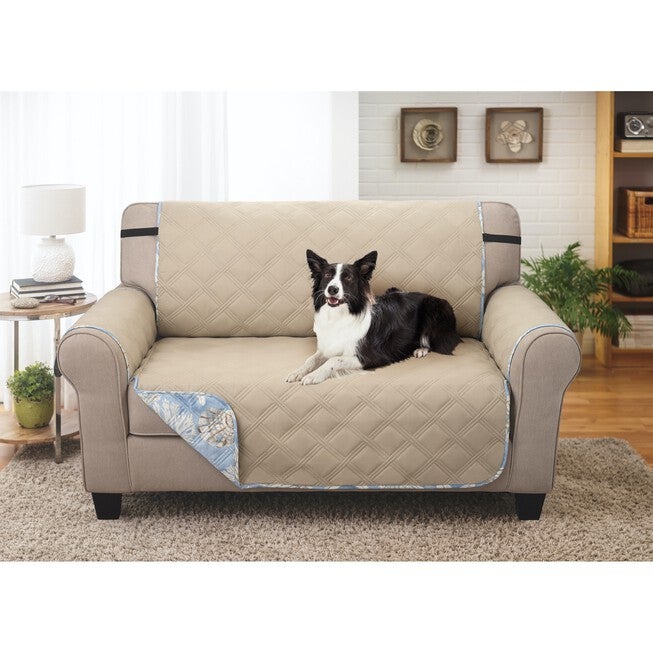 Solid Reversible Quilted Love Seat Furniture Protector, , alternate image number null