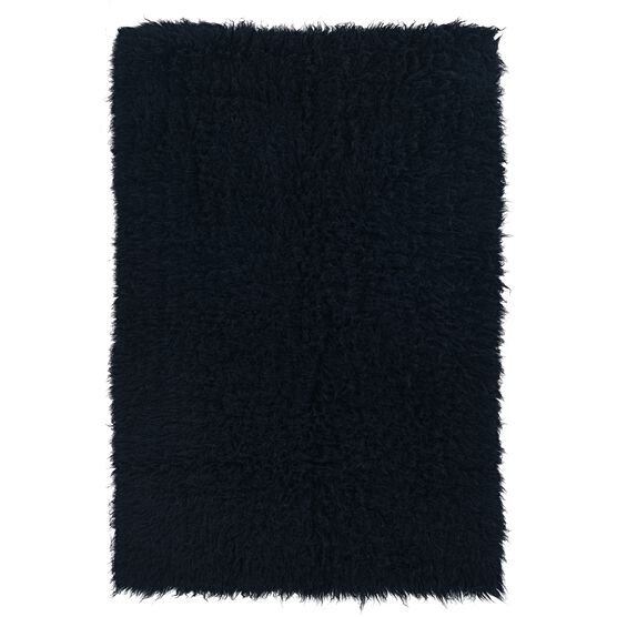 Flokati Black Rug, BLACK, hi-res image number null