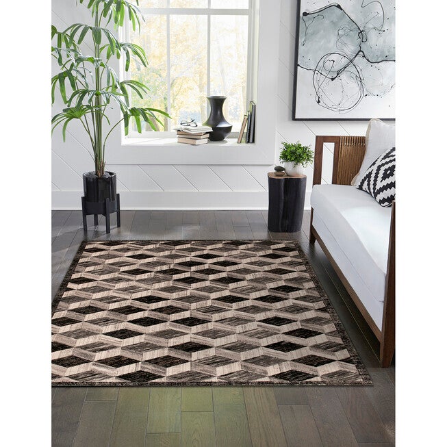 Liora Manne Fresco Cubes Indoor/Outdoor Rug, , alternate image number null