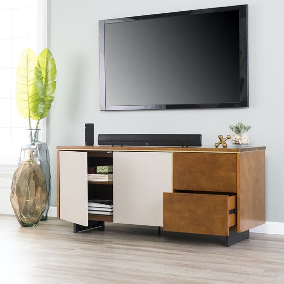 Midhurst Storage Media Stand, BROWN, hi-res image number null