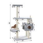Gleepet 57" Real Wood Cat Tree With Condo And Perch, , alternate image number null