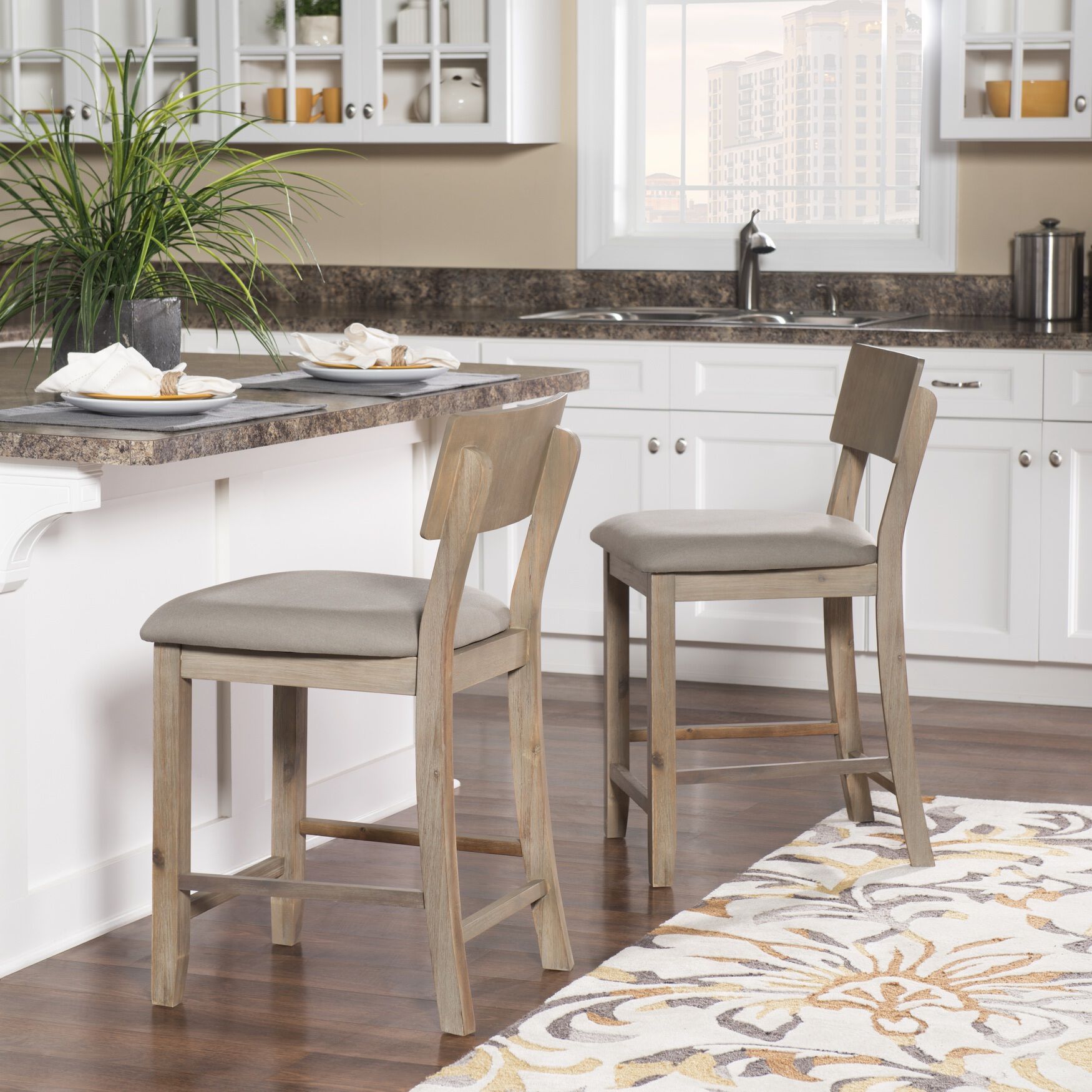 Jordan Gray Wash Bar Stool, , alternate image number 6