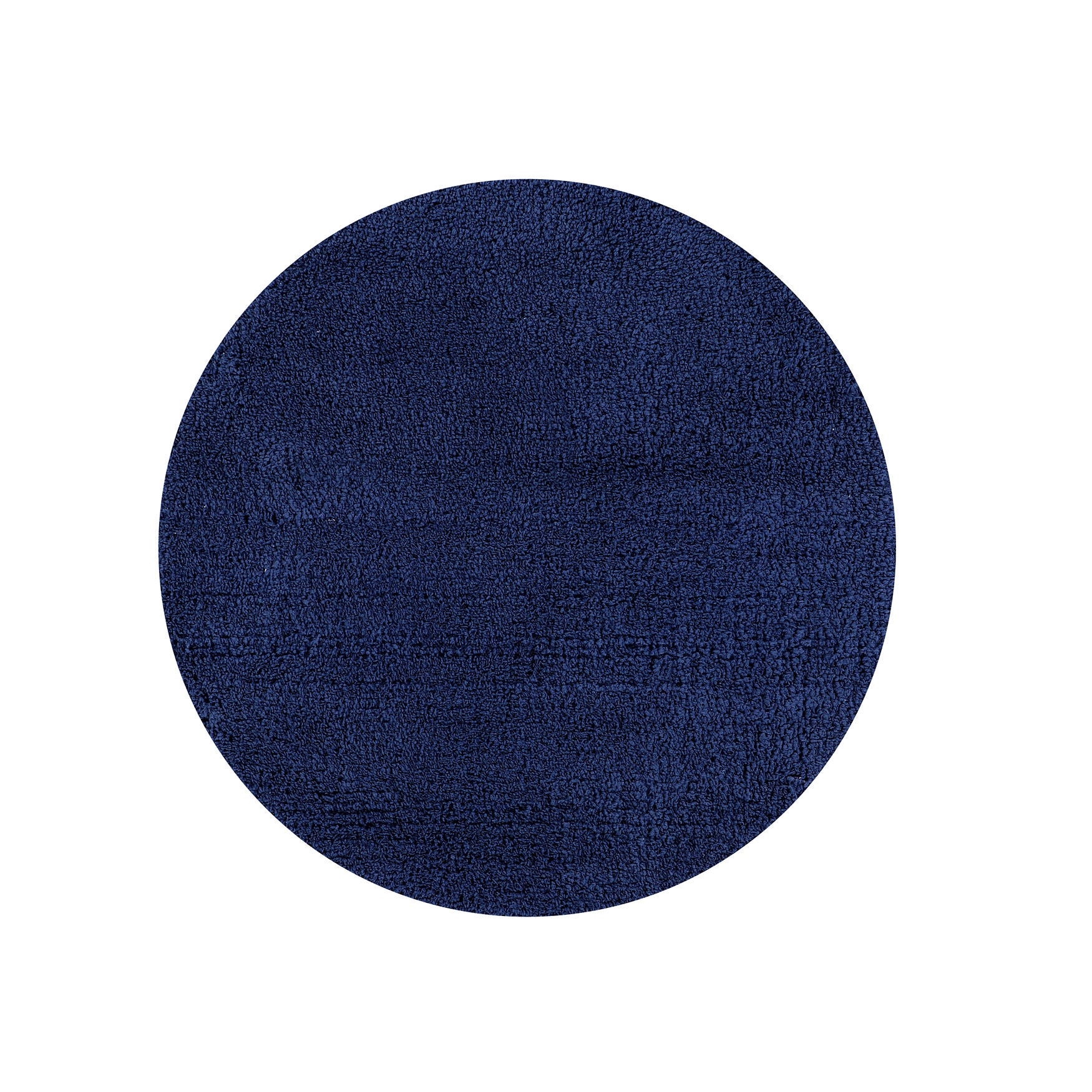 Micro Plush Collection 100% Polyester 30 inches Round Bath Rug, NAVY, hi-res image number 0