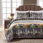 Black Bear Lodge Quilt And Pillow Sham Set, MULTI, hi-res image number null