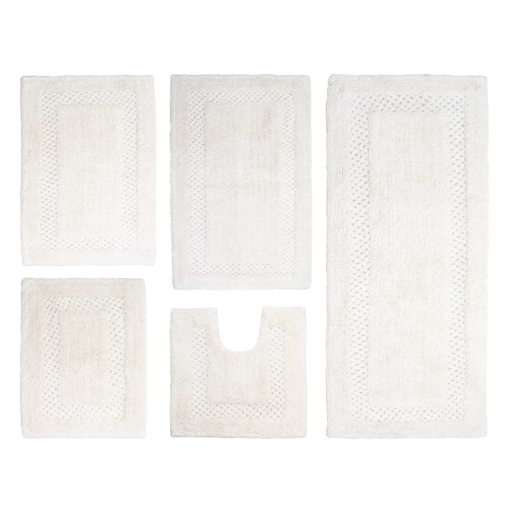 Classy Bathmat 5 Piece Bath Rug Collection, IVORY, hi-res image number 0