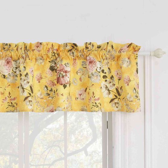 Finley Yellow Window Valance, YELLOW, hi-res image number null