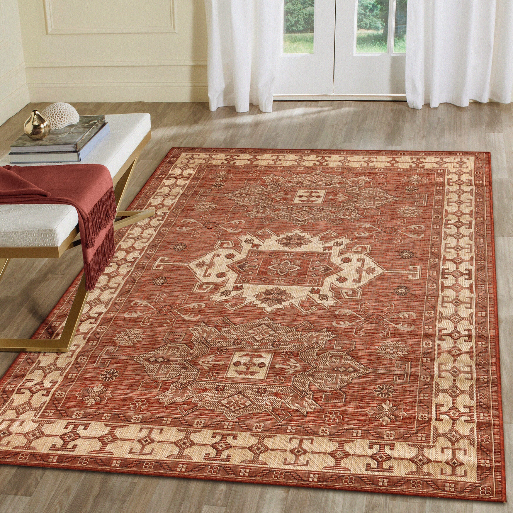 Carmel Kilim Indoor/Outdoor Area Rug Chili, , alternate image number 4