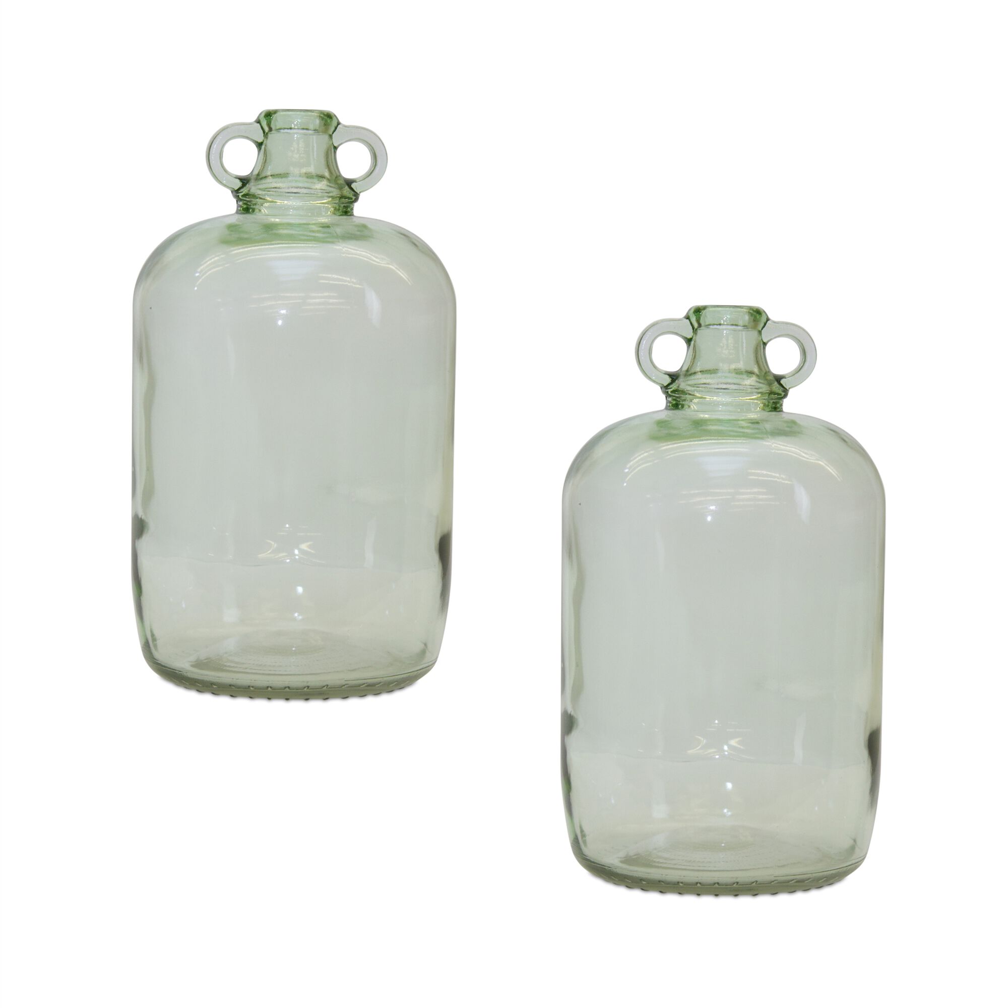 Jug (Set of 2) 12.25 inchesH Glass, GREEN, hi-res image number 0