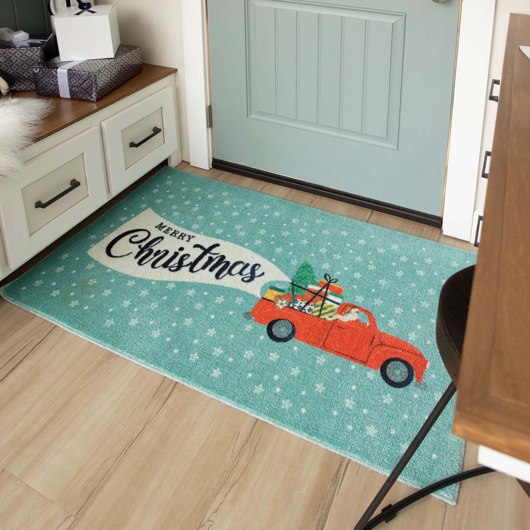 Christmas Present Tree Kitchen Rug, , alternate image number 6