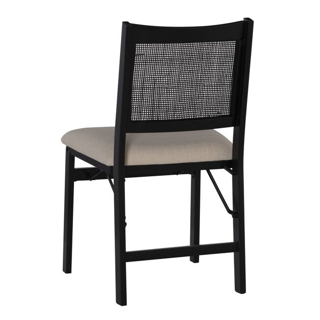 Beaux Cane Back Black Folding Chair Folding Dining Chairs, , alternate image number 6