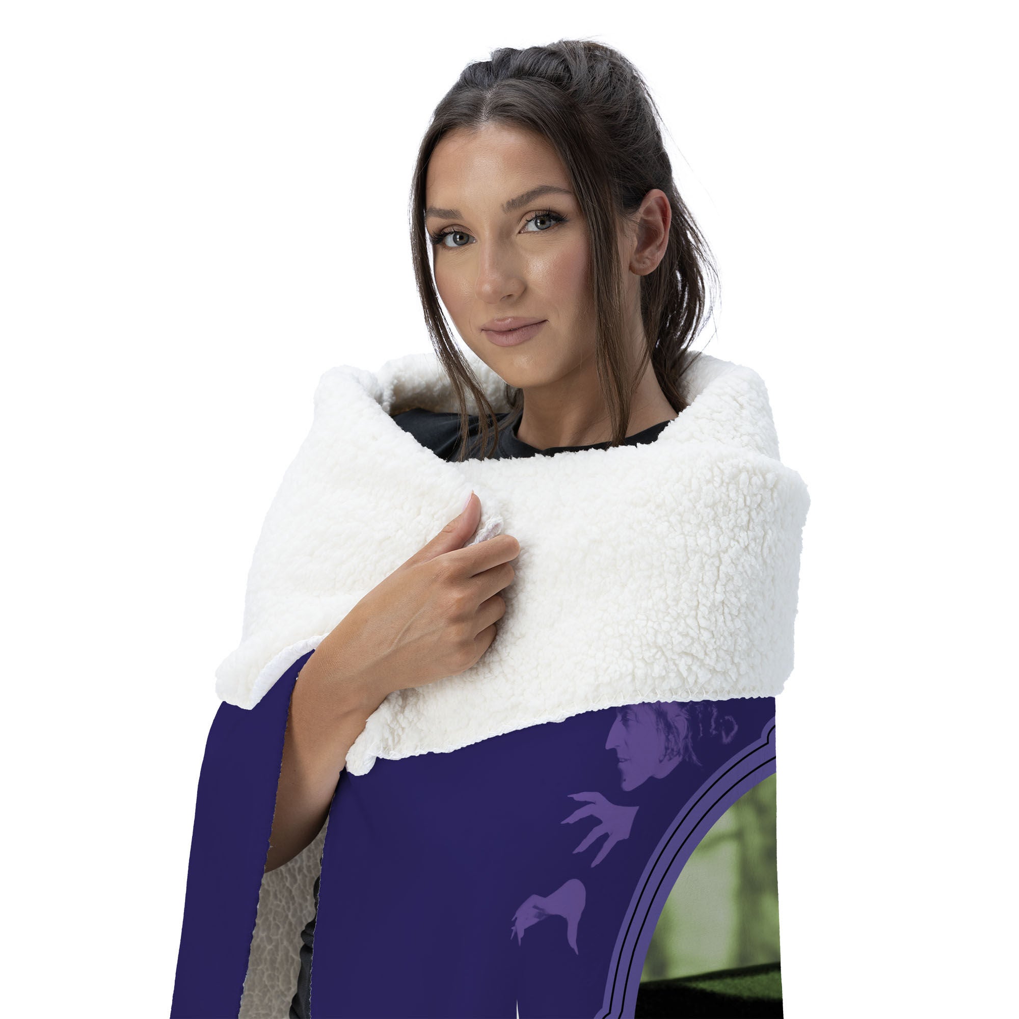 Warner Bros. The Wizard of Oz Wicked Bad Silk Touch Sherpa Throw Blanket 50x60 Inches, PURPLE, alternate image number 2
