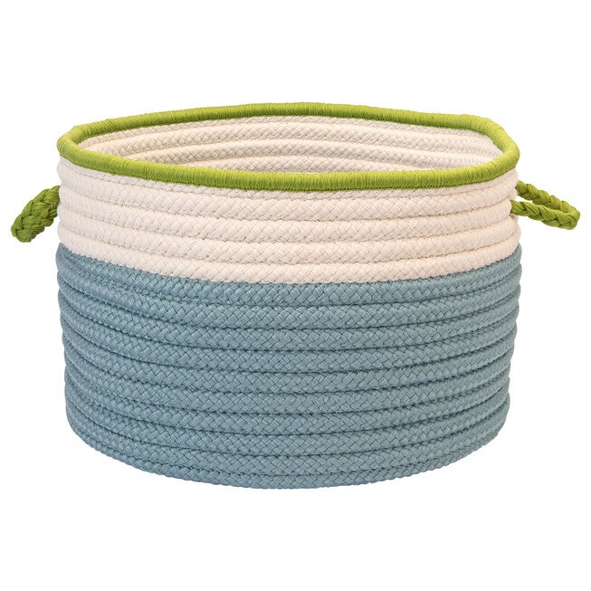 Cali Stripe Blue Splash Basket, BLUE, hi-res image number 0