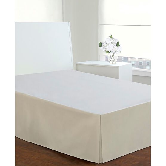 Luxury Hotel Classic Tailored 14" Drop Ivory Bed Skirt, , on-hover image number null