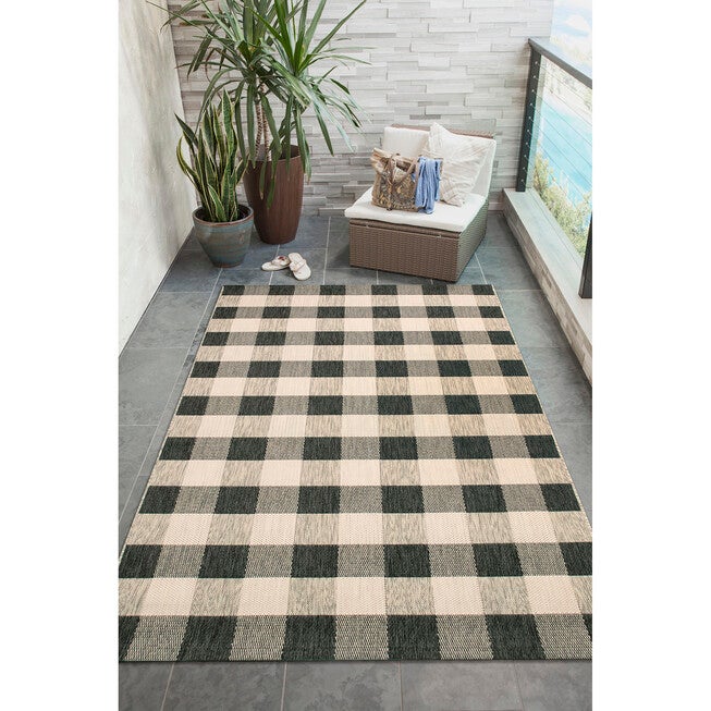 Liora Manne Portofino Texture Plaid Indoor/Outdoor Rug, , alternate image number 5