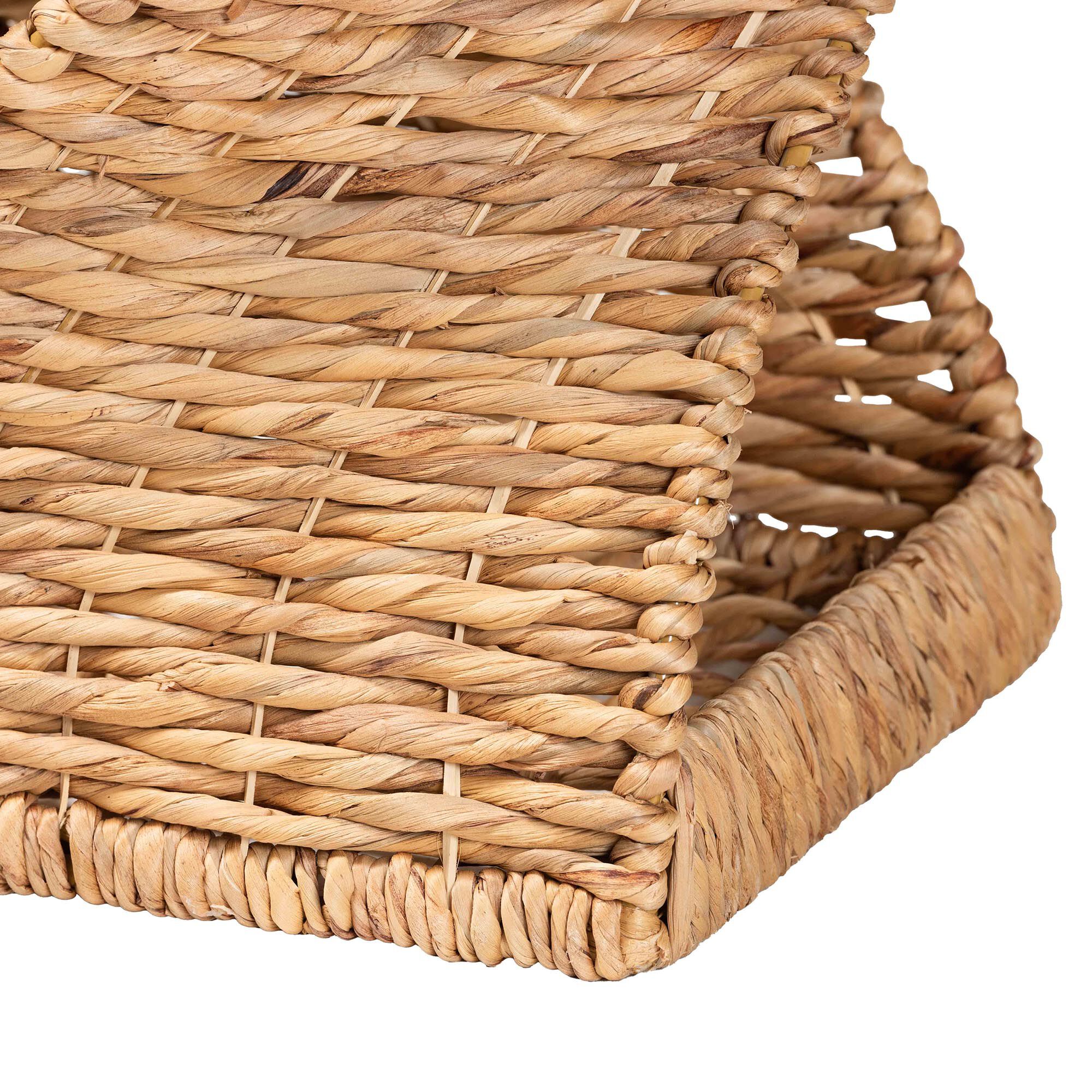 Pelleas Modern Bohemian Natural Brown Seagrass and Wood End Table, NATURAL BROWN, alternate image number 5