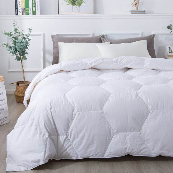 Honeycomb Stitch Down Alternative Comforter, White, WHITE, hi-res image number null