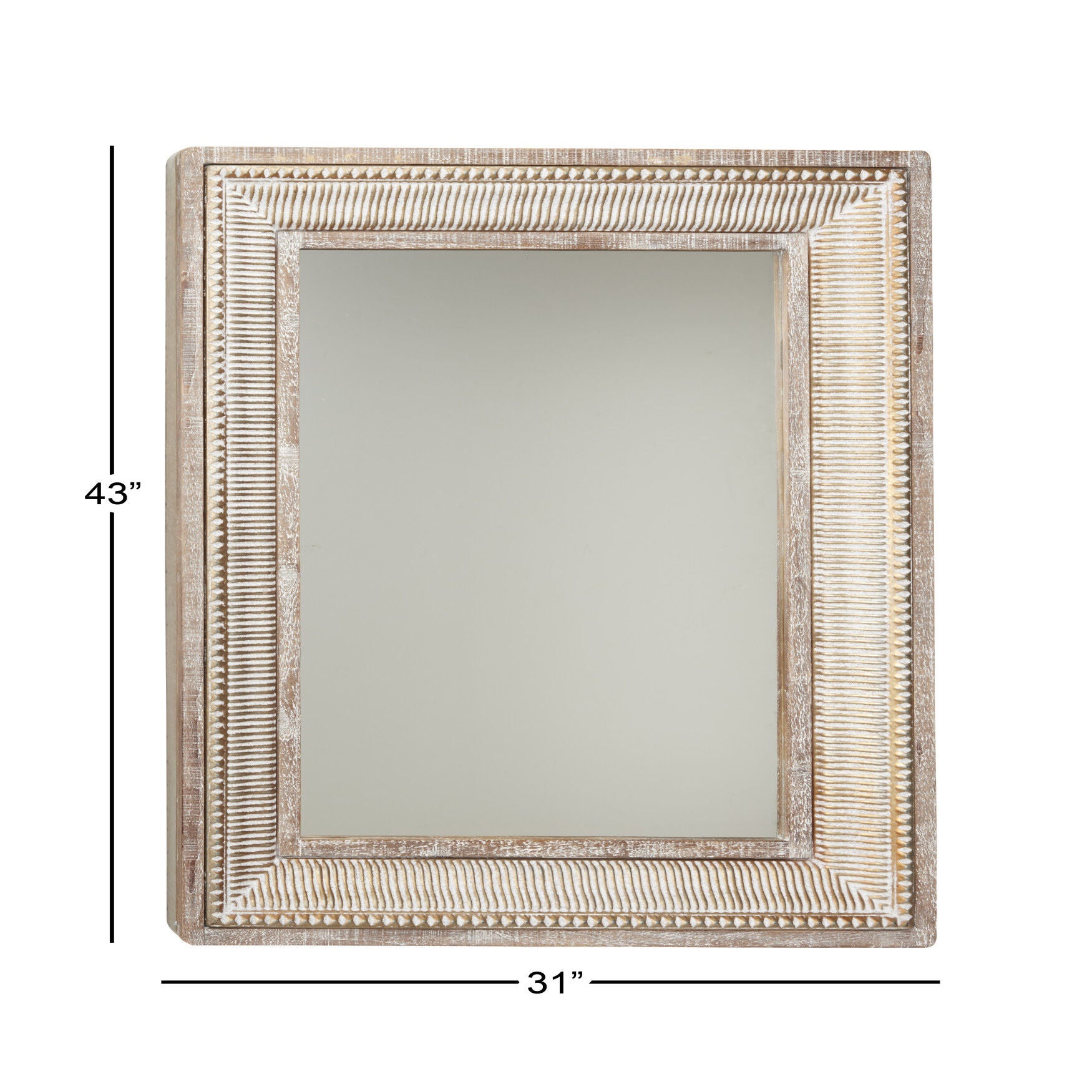 Brown Farmhouse Metal Wall Mirror, , alternate image number 4