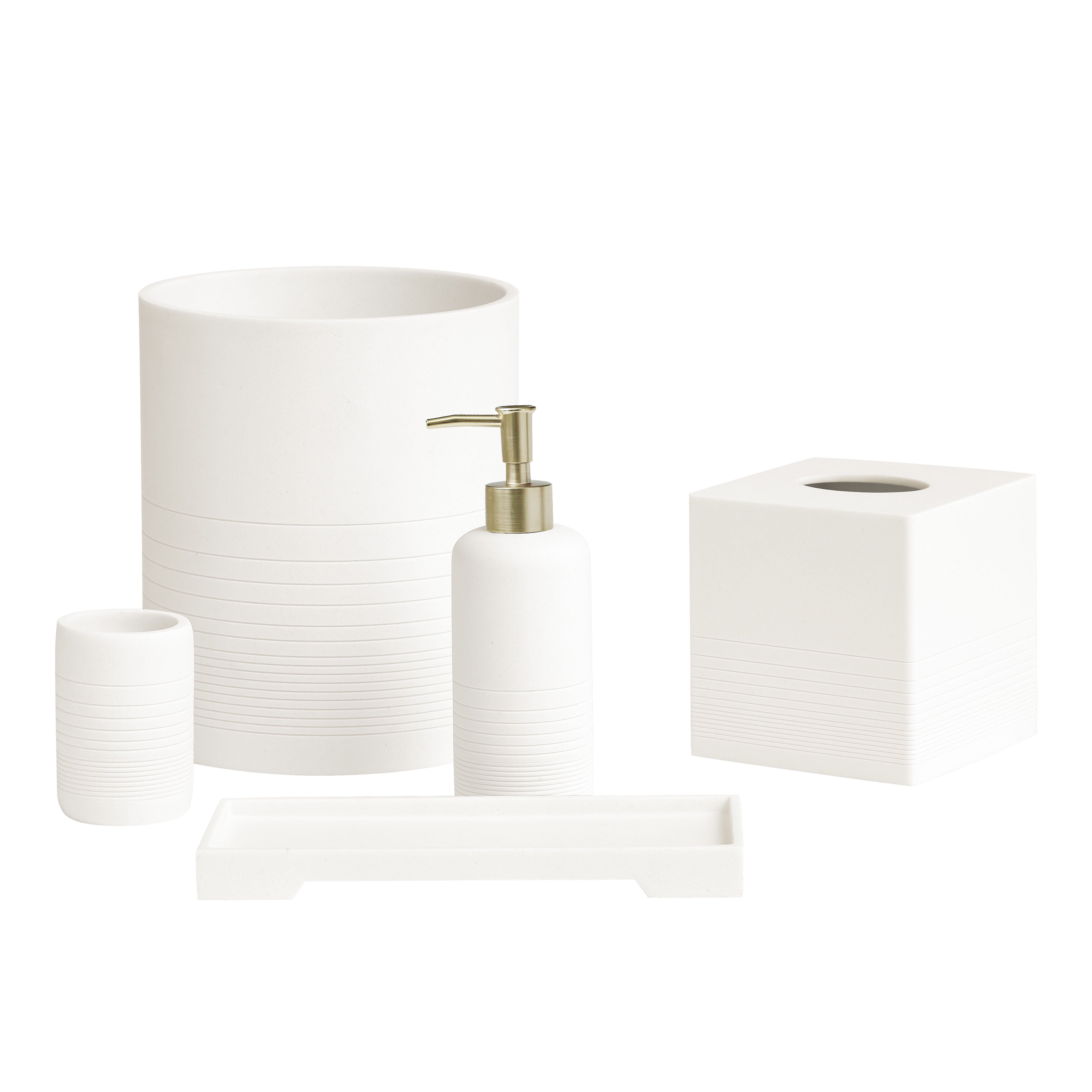 REVERIE BATH ACCESSORIES TUMBLER, WHITE, alternate image number 2