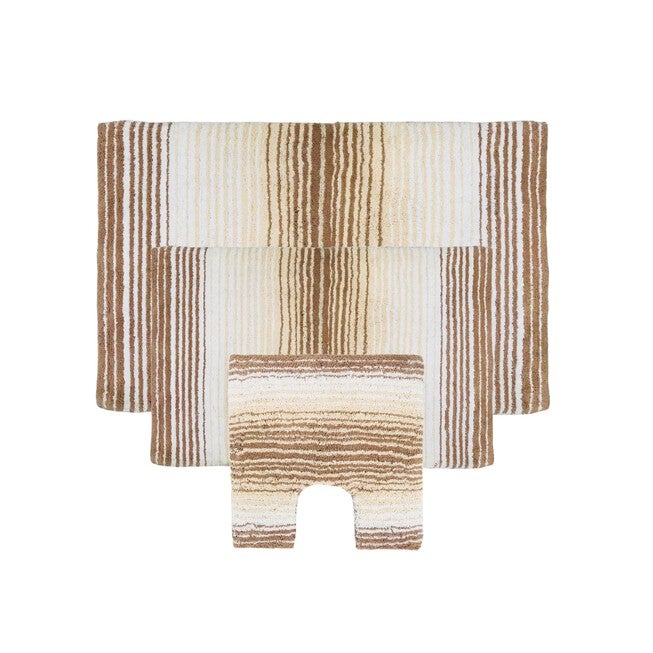 Gradiation 3-Pc. Bath Rug Set, BEIGE, hi-res image number 0