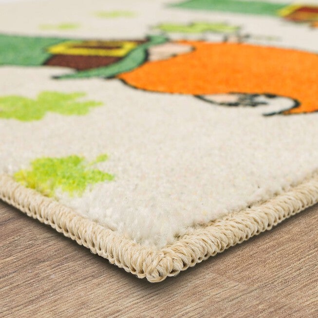 Leprechaun Clover Green Kitchen Rug, , on-hover image number 1