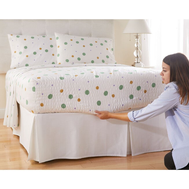 300 Thread Count Cotton Printed Bed Tite™ Sheet Set, SAGE DOTS, hi-res image number null