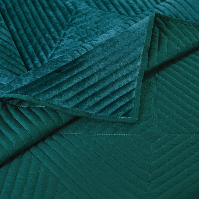 Riviera Velvet Teal Throw Blanket, , alternate image number 3