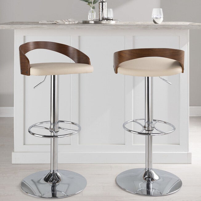 Grotto Adjustable Barstool - Set Of 2, , alternate image number null