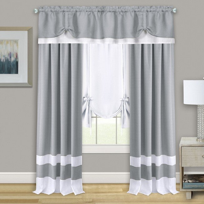 Darcy Window Curtain Tie Up Shade - 58x63, , alternate image number null