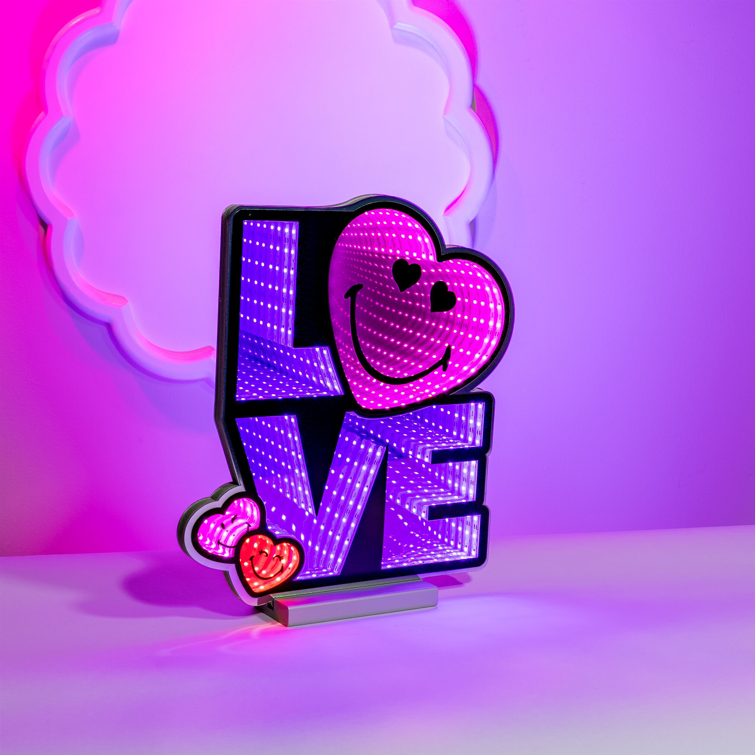 SmileyWorld Love Square Ekkolight 14.5 inchesH, PURPLE, alternate image number 1