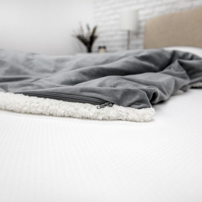 SensorPEDIC Serenity 15lb. Weighted Blanket with Removable Cover with Sherpa and Plush Fabrics, , alternate image number 3