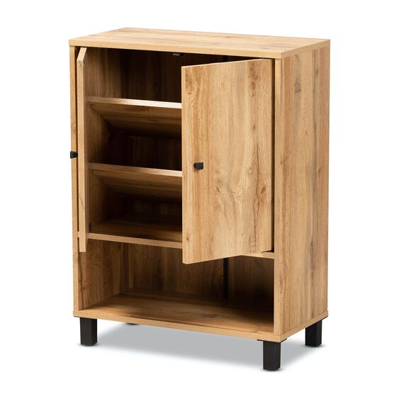 Rossin Wood 2-Door Entryway Shoe Storage Cabinet W Bottom Shelf Furniture, , alternate image number null