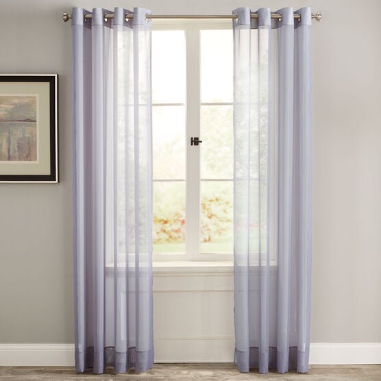 BH Studio Sheer Voile Grommet Panel, SLATE, hi-res image number null
