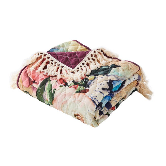 Gigi Ecru Throw Blanket, , alternate image number 2