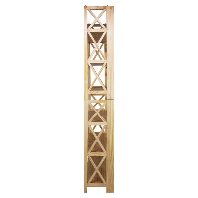 Montego 3-Shelf Folding Bookcase -Natural, , alternate image number 4