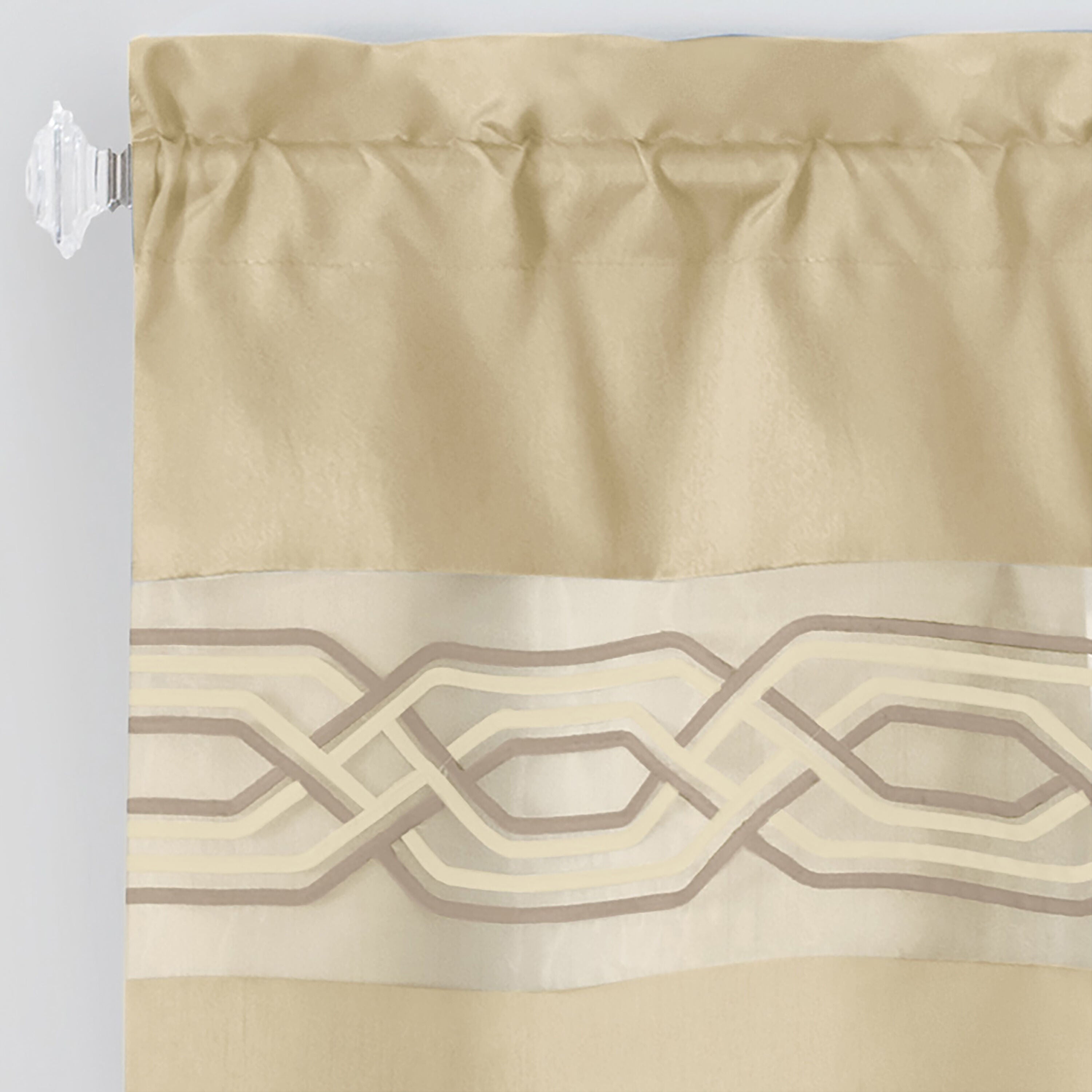 Paige Tier and Valance Window Curtain Set, TAN, alternate image number 3